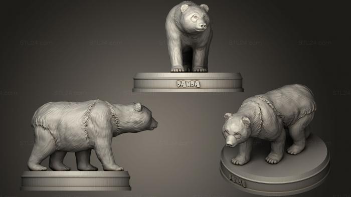 Animal figurines (Panda, STKJ_1241) 3D models for cnc